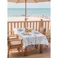 thumbnail image 2 of 52x70 Inch Outdoor Tablecloth with Umbrella Hole Zipper Rectangle Ocean Nautical Rectangular Tablecloths Outside Waterproof Rustic Anchors Fish Oars Lighthouses Patio Table Cover for Picnic Party, 2 of 8