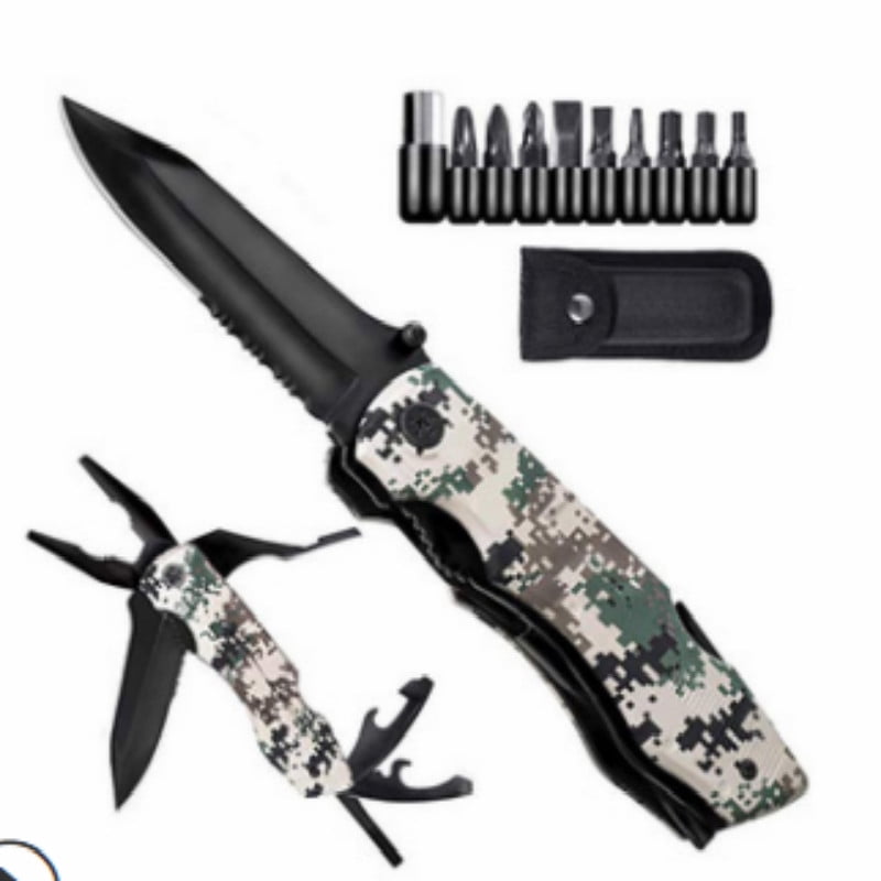 Survivor Multi Tool, Includes Pliers, Knife, Multitool for Outdoor Camping, Fishing, Hunting