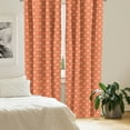 thumbnail image 3 of Ambesonne Geometric Window Curtains, Kimono Motifs Pattern, Each 28" W x 84" L, Orange Pale Yellow, 3 of 5