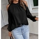 thumbnail image 4 of Blusa con cuello con ribete de volantes,Blusa de manga larga con hombros descubiertos y hombros descubiertos para mujer Diseño de clase mundial, 4 of 8