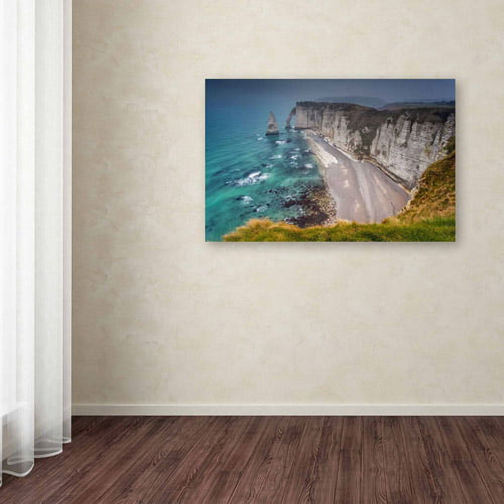 Trademark Fine Art "Etretat In the Fog" Canvas Art by Mathieu Rivrin