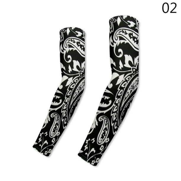 Zeus Paisley Print Summer Outdoor Sports Cooling Arm Sleeves Sun