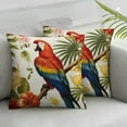 thumbnail image 2 of MLJA  Tropical Birds Toucan Throw Pillow Covers Parrots Flowers Leaves Outdoor Decorative Pillows Cushion Cases for Couch Sofa Bed Home Decor Set of 2, 2 of 6