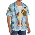 thumbnail image 2 of Kdxio Men'S Hawaiian Shirt For Men Short Sleeve Shirt Giraffe Come Out From Zipper Summer Casual Holiday Beach Button Down T-Shirts, 2 of 5