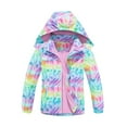 thumbnail image 2 of XXWXYD Kids Waterproof Raincoat with Hood, Winter Windbreaker Jacket for Girls Boys Lightweight Outdoor Rainwear Coat, 2 of 7