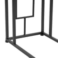 thumbnail image 4 of DecMode 19" x 26" Gray Metal C-Shaped Accent Table with Black Metal Base, 1-Piece, 4 of 13