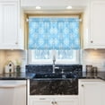 thumbnail image 5 of Yayeee Kitchen Curtains Light Filtering 27"x36" Rod Pocket Short Cafe Window Panel, Snowflake Pattern, 5 of 7