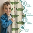 thumbnail image 3 of Blackout Kids Curtains,Beige Crocodiles Hearts Pattern Childrens Insulated Curtains Set Of 2,Bedroom Essentials,Toddler Room Decor 42"x54", 3 of 5