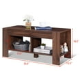 thumbnail image 2 of Costway 2-Tier Wood Coffee Table Sofa Side Table w/ Storage Shelf Living Room Office New, 2 of 4