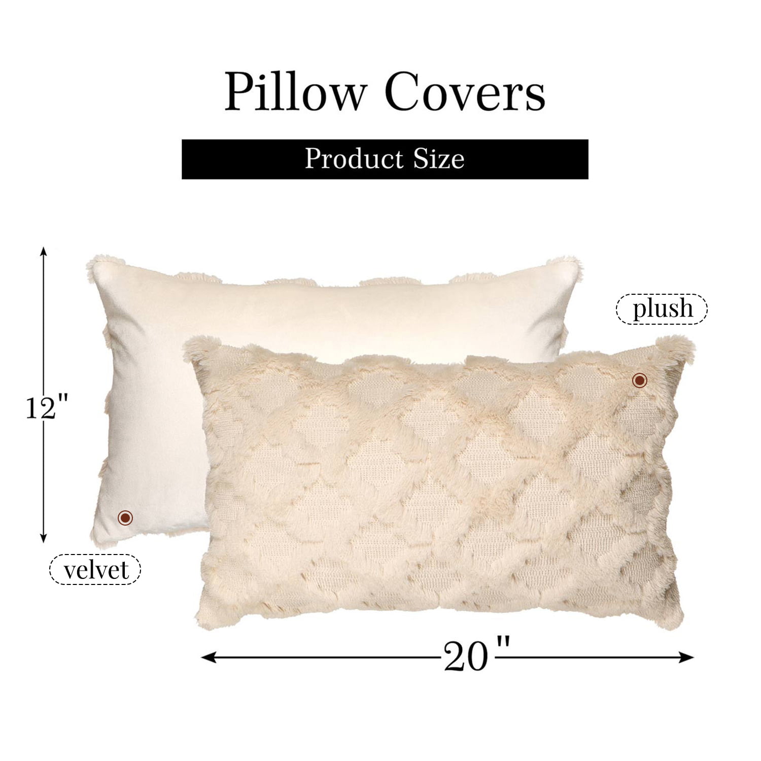 Boho Throw Pillow Covers 12x20 Set of 2 Decorative Pillows for Bed, Neutral  Pillow Covers Beige with Tan Line Throw Pillows for Modern Farmhouse Couch