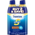 thumbnail image 3 of Coppertone Sport Sunscreen Spray SPF 30, Twin Pack, 5.5 oz. Each, 3 of 14