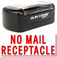 thumbnail image 1 of Slim Pre-Inked No Mail Receptacle Stamp, Slim 1444, Ultra Slim Design, Impression Size 1/2" by 1-3/4", Up to 25,000 Impressions - Red Ink, 1 of 10