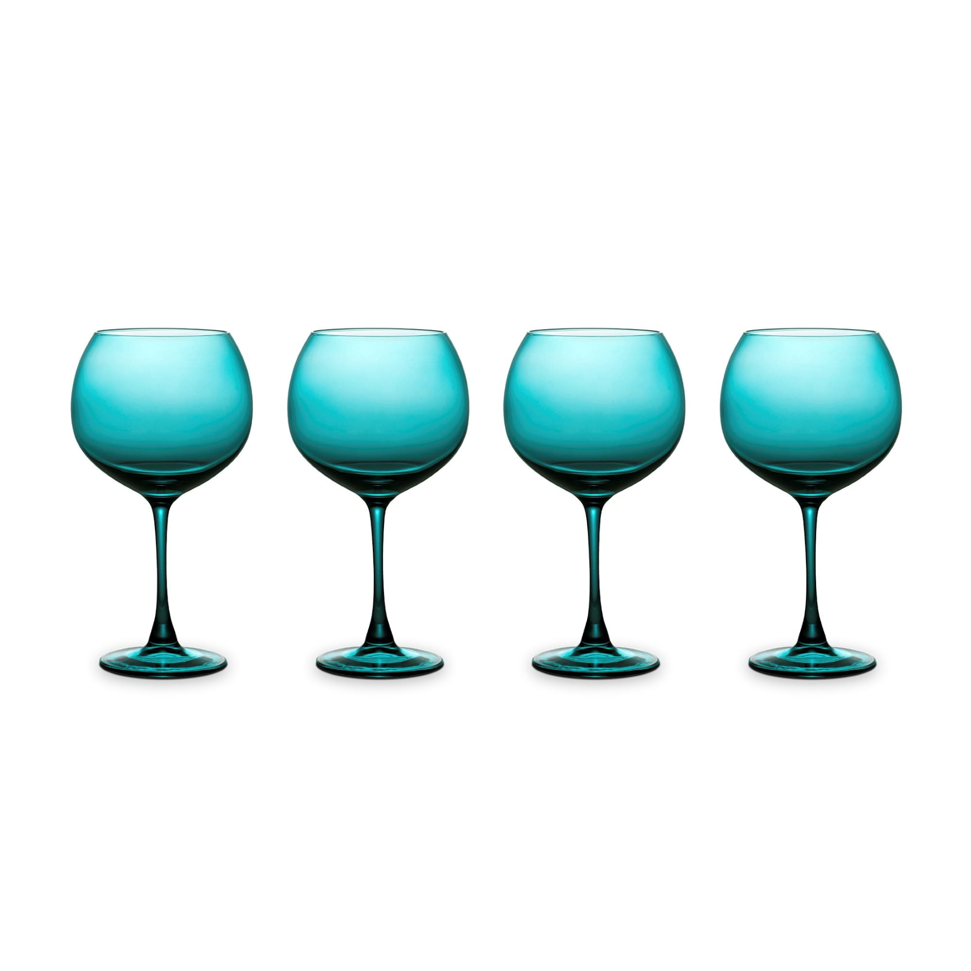 Godinger Wine Goblet Beverage Glass Cup ? Clear ? Large, Set of 4 Green Table Glasses : Godinger Wine Goblet Beverage Glass