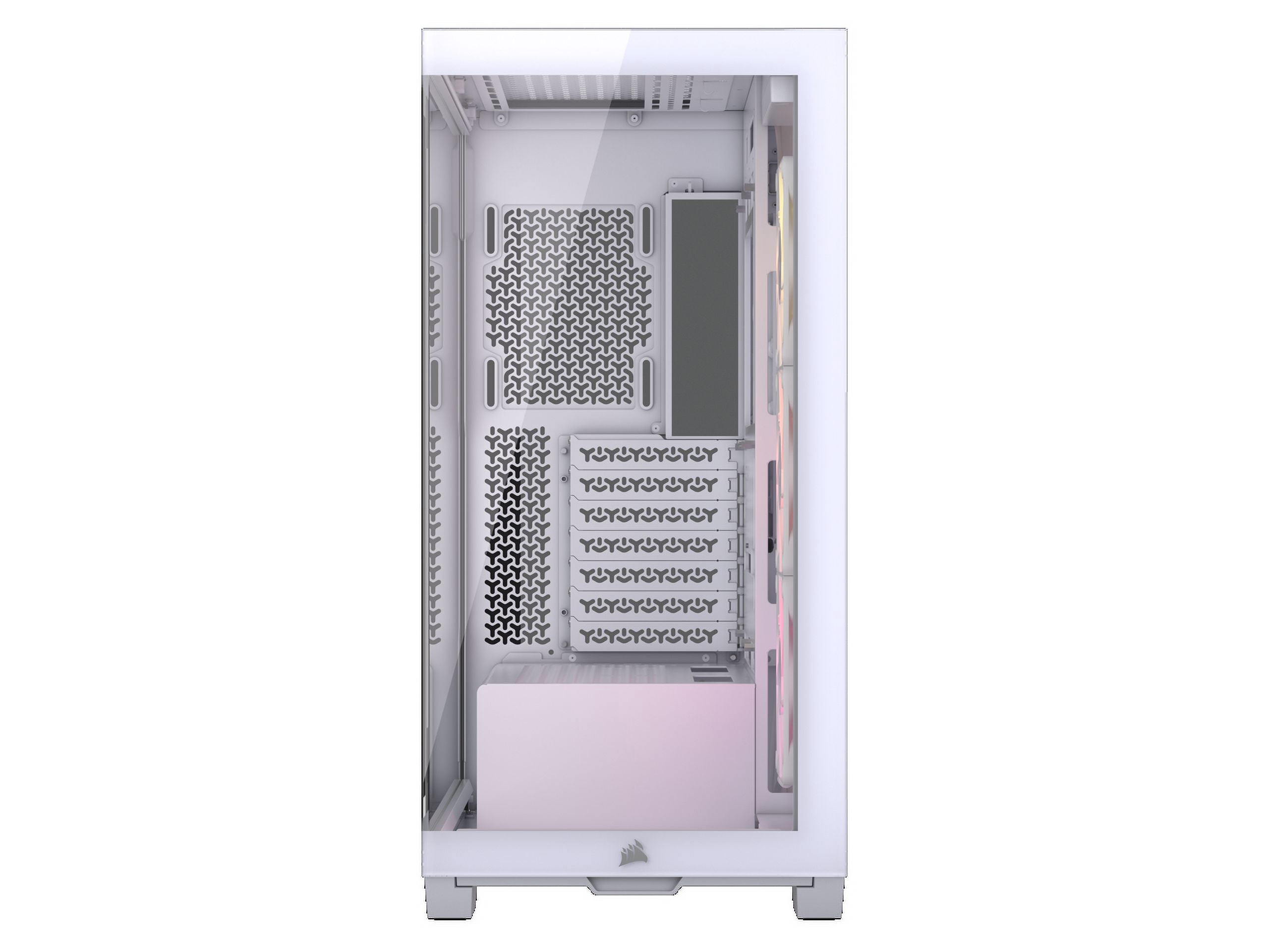 CORSAIR iCUE LINK 3500X RGB Tempered Glass Mid-Tower PC Case, White – 3x Pre-Installed RX120 RGB Fans – Reverse Connection Motherboard Compatible – Fits up to 10x 120mm Fans