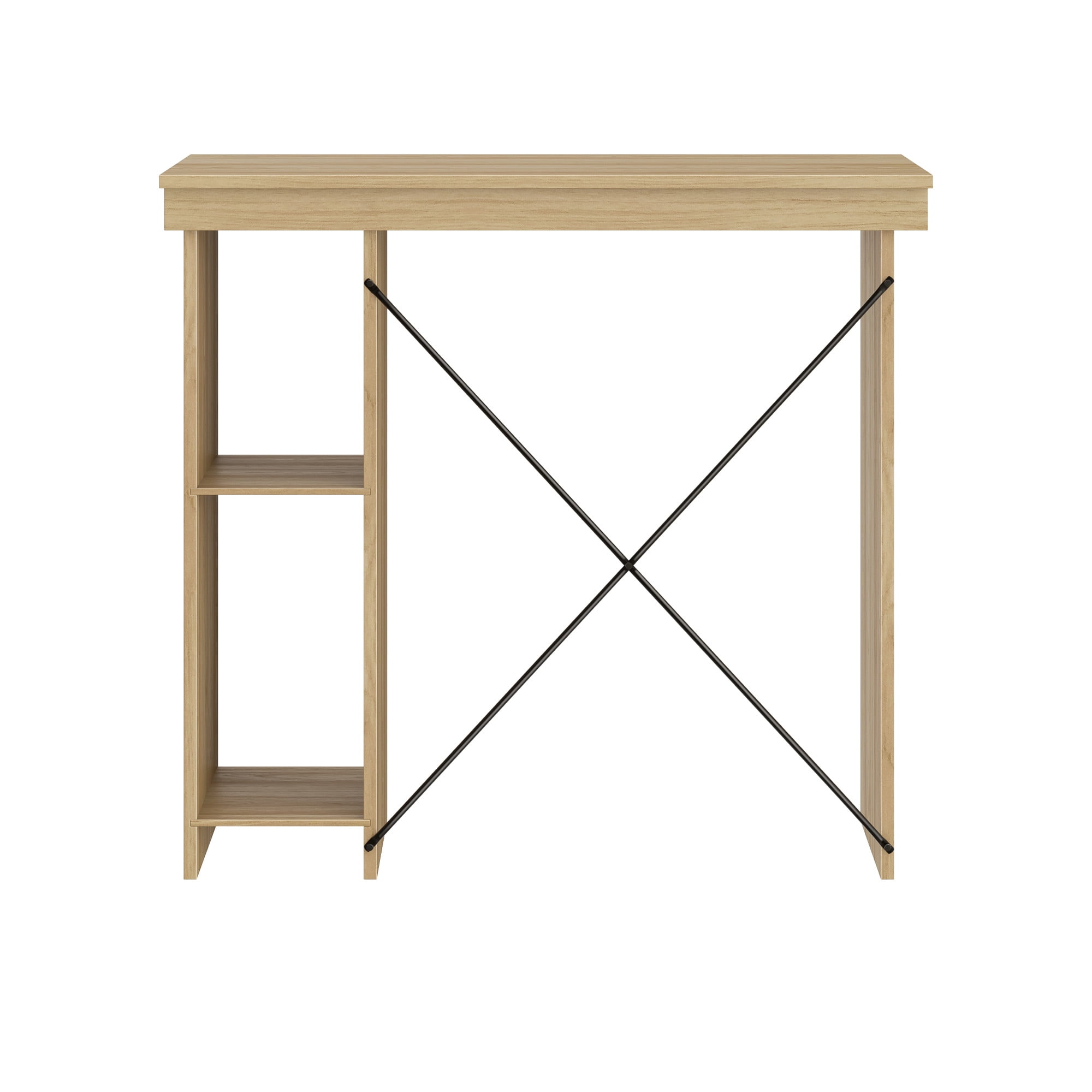 Mainstays Ardent No Tools Small Space Writing Desk, Euro Oak