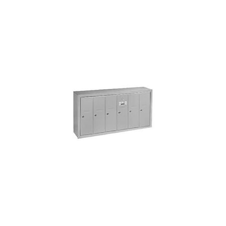 6 Door Vertical Mailbox In Aluminum Surface Mounted Usps Access
