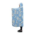 thumbnail image 2 of HATIART Hooded Blanket Puppy Bone With Hearts Throws Mens Wearable Blanket 40x50 Inches, 2 of 3