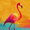 Vibrant Flamingo Oil Painting, variant on Qisvanset Gourmet Club Sandwich Canvas Wall Art 15.75x11.81 INCHES