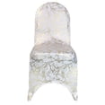 thumbnail image 2 of Your Chair Covers - Stretch Spandex Banquet Chair Cover for Wedding, Party, Birthday, Patio, etc. - White/Gold Marbling, 2 of 6