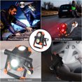thumbnail image 4 of Luz de trabajo con lúmenes de base magnética, luz de trabajo giratoria cálida recargable, luz de trabajo LED impermeable plegable para foco en el lugar de trabajo, inspección de automóviles, camping de emergencia Rojo Verde, 4 of 5