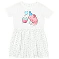 thumbnail image 3 of Inktastic Cute Axolotl Birthday with Cupcake Girls Toddler Dress, 3 of 5