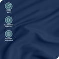 thumbnail image 4 of (4 pack) Bare Home Fitted Sheet - 24" Extra Deep Pocket - Premium 1800 Collection - Queen, Dark Blue, 4 of 8
