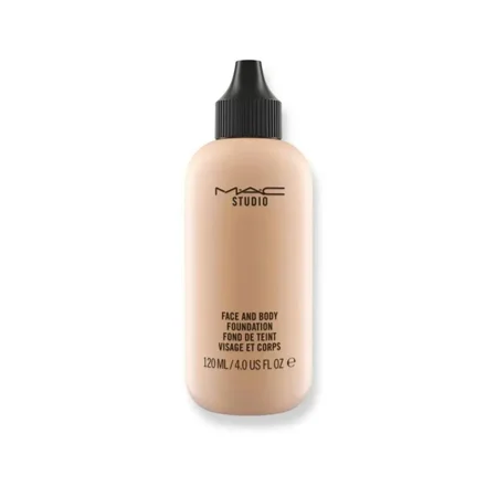 Mac Studio Face & Body Foundation N3 4.0 oz Jumbo Size | Lightweight Natural Finish Liquid Foundation
