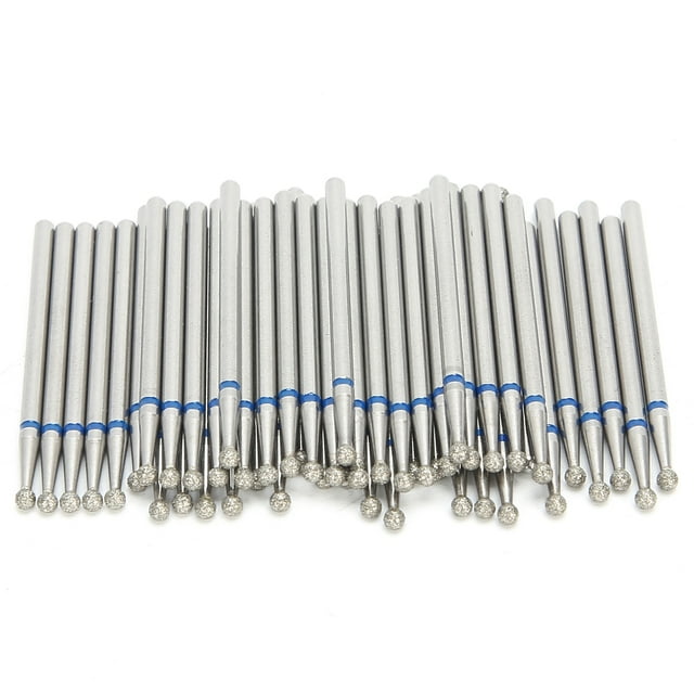 Brocas esféricas para uñas: eliminación de piel muerta y cabezal de pulido de uñas (50 piezas, 2,3 mm)