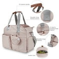 thumbnail image 2 of Lmbabter Stylish Multipurpose Polyester Large Diaper Tote Bags Insulated Pocket, Multicolor, 2 of 6