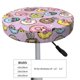 thumbnail image 4 of Balery Cute Donuts Fundas de asiento para taburete de bar redondo de tela de terciopelo ajustables que protegen de arañazos y manchas para sillas de 14 a 17 pulgadas.-13 inch, 4 of 7