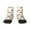 2 Black-2, variant on Squirrel Giving A Gift Pattern Quarter Crew Socks,Toe Seamed Ankle Socks,Cotton Cushioned Breathable Athletic Crew Sports Socks