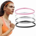 thumbnail image 2 of 4 Pcs Thick Non-Slip Elastic Sport Headbands Women Men Yoga Hair Bands  Girls Anti-slip Elastic Workout Sweatband Sport Hairband, 2 of 10