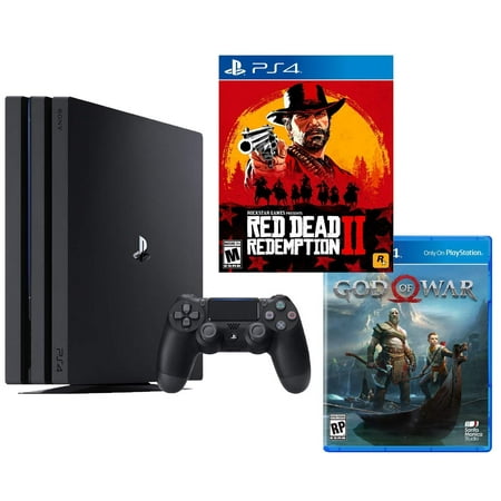 PlayStation 4 PRO Red Dead God War Bundle: RED Dead Redemption 2, God War, PlayStation 4 PRO 4K HDR 1TB Console