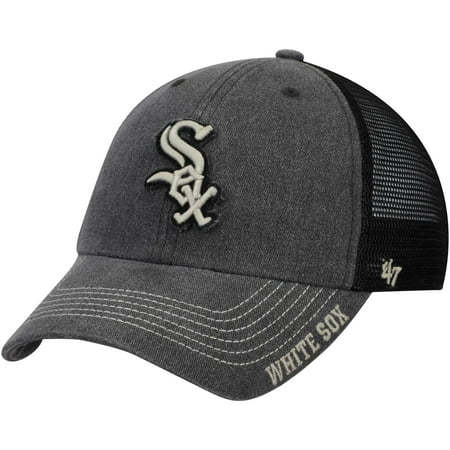 Chicago White Sox '47 Burnstead Clean Up Trucker Adjustable Hat - Black - (Best Way To Clean A White Hat)