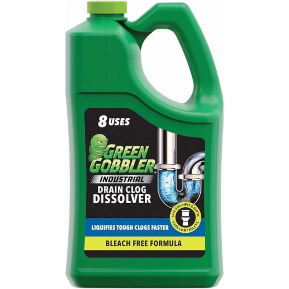 Industrial Strength Grease and Hair Drain Clog Remover | Drain Cleaner Gel | Safe for Pipes, Toilets, Sinks, Tubs, Drains & Septic Systems | 1 Gallon