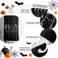 thumbnail image 6 of Shower Curtains for Bathroom-72"x72",Halloween Funny Ghost with Forks Waterproof Bath Curtain Grommet Shower Curtain Set with Hooks, 6 of 9