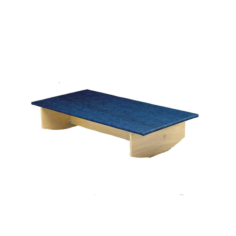 CanDo Rocker Balance Board Wooden with Carpet Side to Side 30 In. x 60 In. x 12 In. Walmart