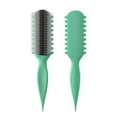 thumbnail image 1 of AM8:00 Cepillo para definir rizos: cepillo de peinado premium de 9 filas para cabello rizado que mejora la definición y separación de los rizos (verde), 1 of 5