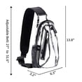 thumbnail image 4 of Sonducket Bolsa de pecho transparente para deportes al aire libre - de pecho transparente duradera y ligera Bolsas de mensajero y de hombro, 4 of 6