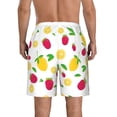 thumbnail image 3 of Naloa Strawberry and Lemon Men's Beach Shorts, Surfing shorts, Swim trunks, Quick Dry Swim Trunks for Surfing Beach Fun - X-Large, 3 of 9