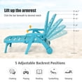 thumbnail image 6 of Costway Folding Chaise Lounge Chair 5-Position Adjustable Recliner Turquoise, 6 of 12