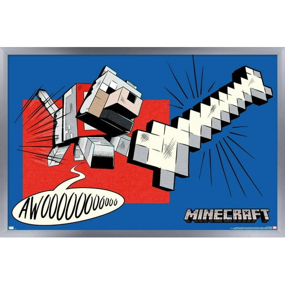 Minecraft - Bone Wall Poster, 22.375" x 34", Framed