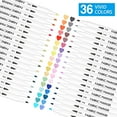 Shuttle Art 36 Colored Permanent Fabric Markers, For TShirts, Clothes