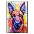 thumbnail image 3 of Belgian Malinois Canvas Wall Art Famous Oil Paintings Monets Watercolor Dog Canvas Funny Dog Canvas Floral Print Abstract Farmhouse Gallery Aesthetic Room Decor for Bedroom Bathroom, 3 of 6