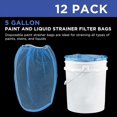thumbnail image 2 of Bolsas filtrantes desechables para pintura líquida de 5 galones con malla fina de nailon, válvula superior elástica, paquete de 12 unidades., 2 of 4
