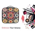 thumbnail image 6 of FORMRS Travel Makeup Bag Large Capacity Train Case Cosmetic Organizer with Adjustable Dividers, Colorful Floral Pattern, 6 of 8