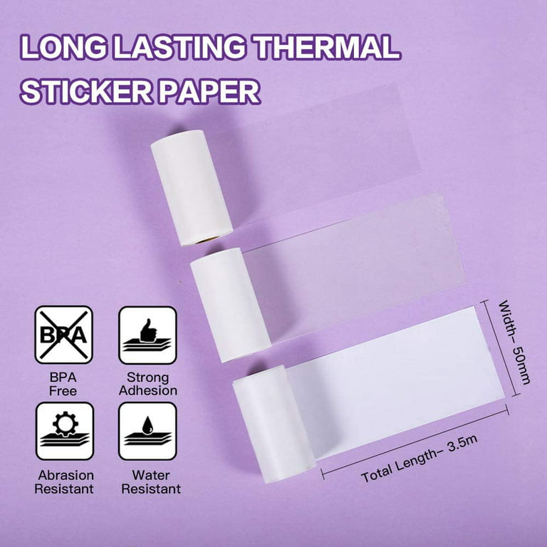 Thermal Paper Original Phomemo Sticker 3 Rolls fit M02 M02S M02
