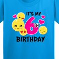 thumbnail image 4 of Inktastic Its My 6th Birthday with Smiling Emoticons Youth T-Shirt, 4 of 5