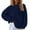 Blue, variant on Arlun Cable Knit Sweaters for Women Trendy Crewneck Loose Long Sleeve Pullover Sweater Oversized Knitted Winter Warm Soft Comfy Casual Stylish Tops Purple XL