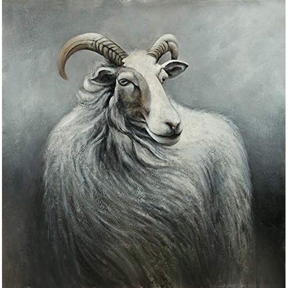 Begin Home Decor Cashmere Goat Wrapped Canvas 36x36 Multicolor